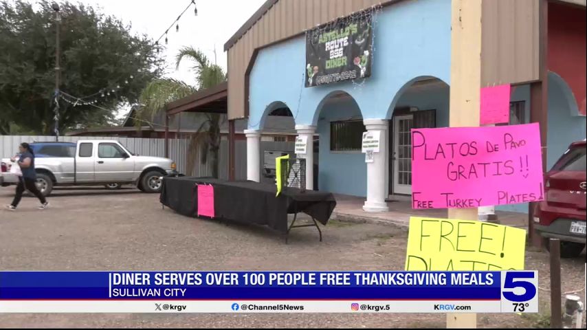 Sullivan City diner serves more than 100 free Thanksgiving meals