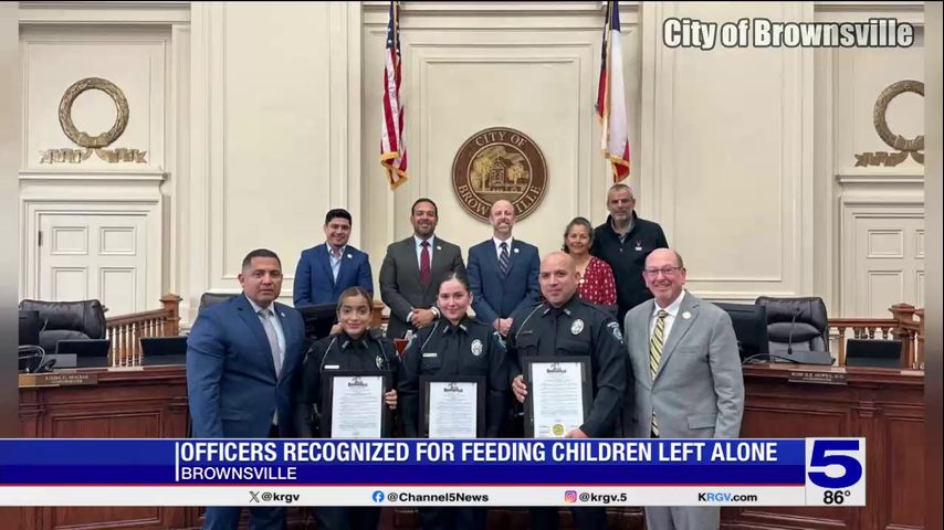 Brownsville officers recognized for feeding children left unattended at home
