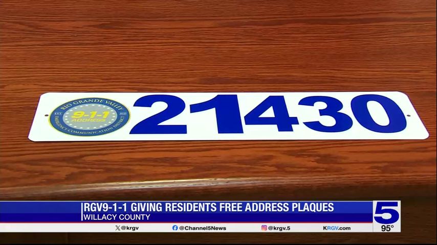 RGV911 providing address plaques to rural Willacy County residents