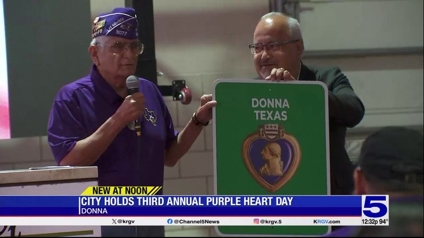 City of Donna holds third annual Purple Heart Day