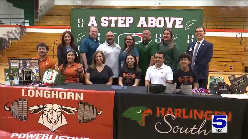 Harlingen South's Maya Monreal signs with Texas powerlifting team