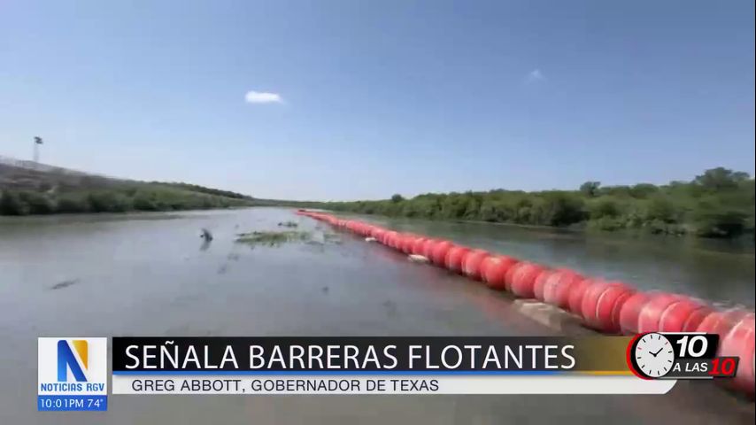 Abbott defiende barreras en el Río Grande como parte de su lucha contra el contrabando humano