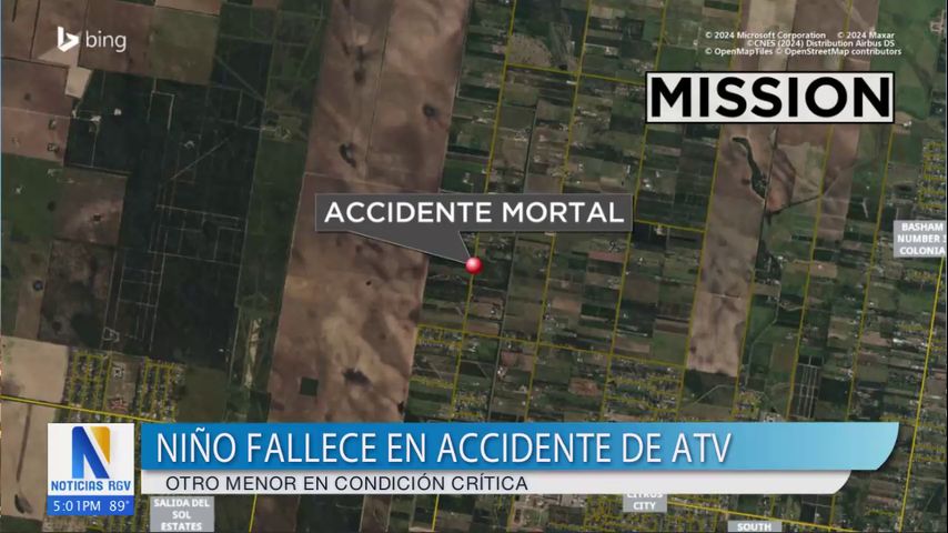 Un niño de cinco años fallece tras un accidente vehicular todo terreno cerca de Mission