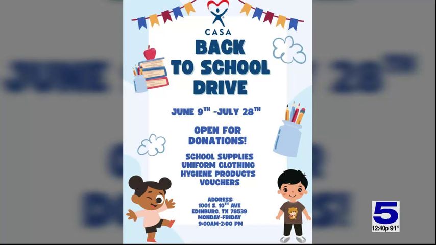 CASA holding back to school drive and annual gala