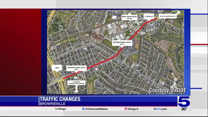 Lane reductions underway on State Highway 4 in Brownsville