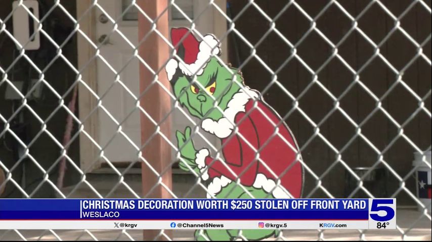 Family speaking out after Christmas decoration stolen from Weslaco-area home