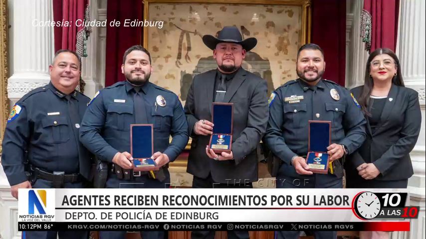 Tres agentes de Edinburg homenajeados en ceremonia de entrega de premios en el Capitolio del estado