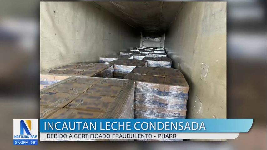 Incautan 34.000 libras de leche condensada en el puente de Pharr