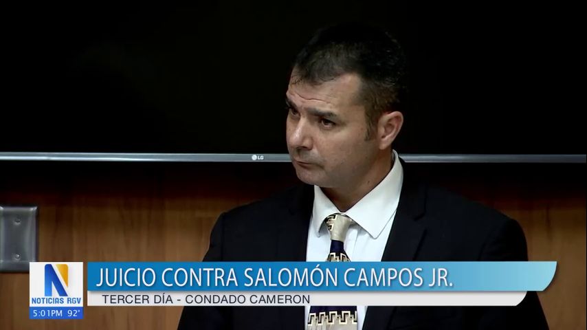 Continúa tercer día de juicio contra Salomón Campos Jr.