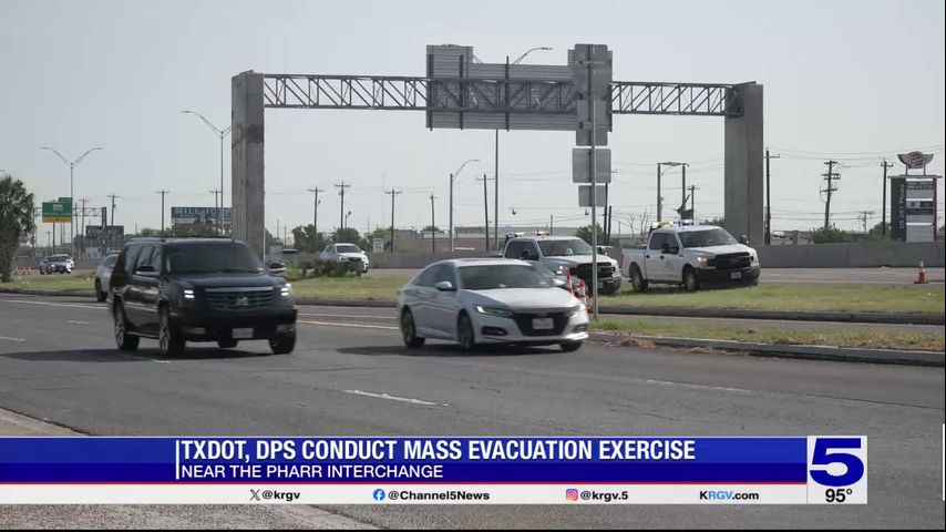 Contraflow simulation performed near the Pharr interchange