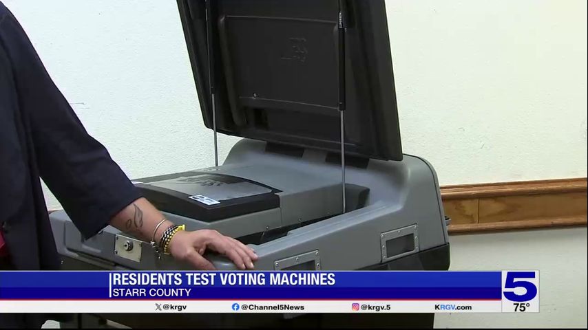 Starr County Elections Department test voting machines