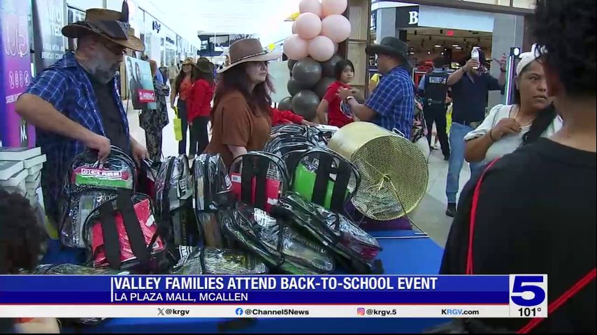 Valley families attend back-to-school event at La Plaza Mall