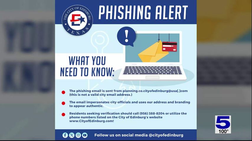 City of Edinburg warns residents of suspicious emails