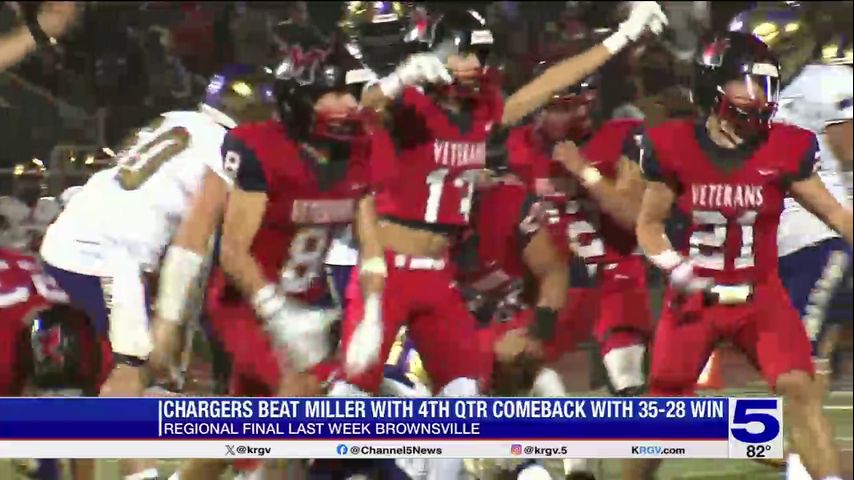 WATCH: Brownsville Veterans Memorial Chargers compete in state semifinal game