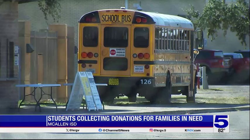 McAllen ISD students collected food items for families in need