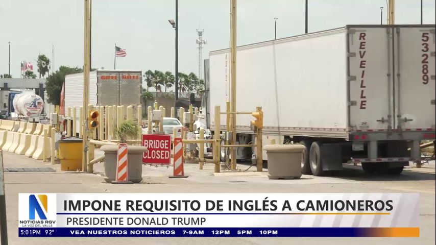 Presidente Trump impone requisito de inglés a camioneros