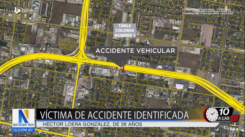 Policía identifica a hombre fallecido en un accidente en la autopista de Pharr