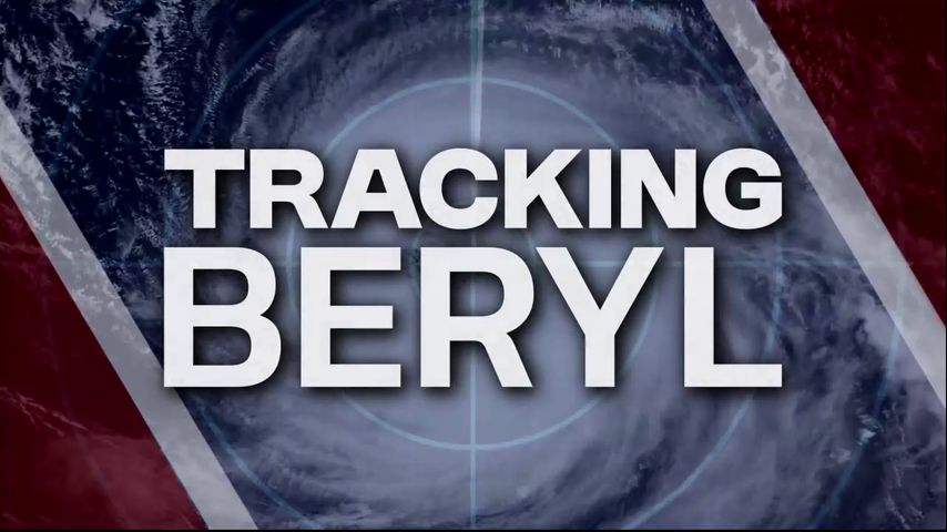 The latest on Tropical Storm Beryl's path