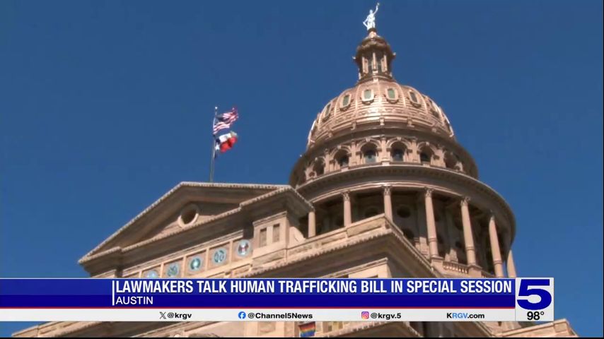 Vetoed Texas bill that protects human trafficking victims from being prosecuted being discussed during special legislative session