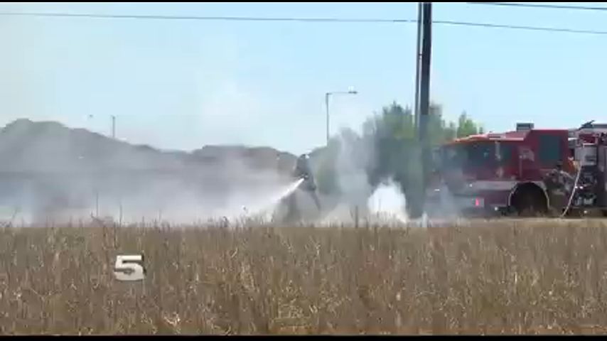 Fire Crews Monitoring Grass Fire in Brownsville