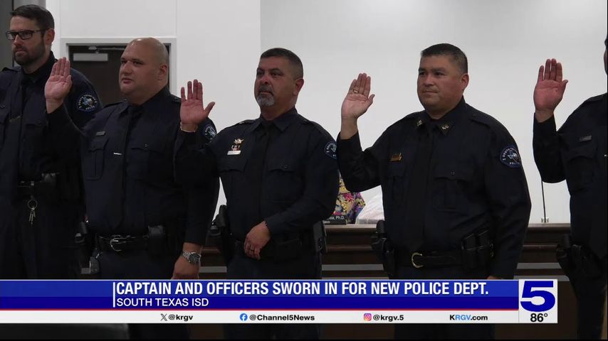 South Texas ISD swears in captain, officers for new police department