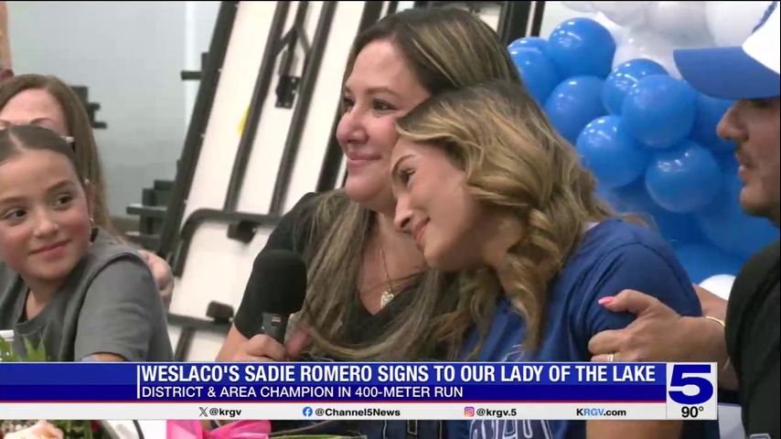 Weslaco's Sadie Romero signs to Our Lady of the Lake University track & field