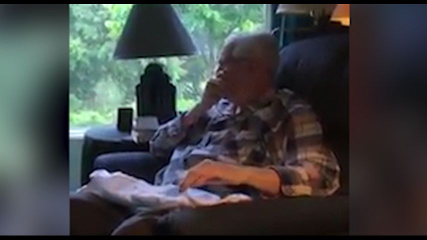 Great-grandpa-to-be moved to tears by pregnancy announcement