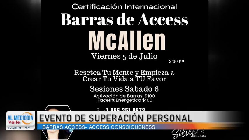 Silvia Jiménez presenta evento de certificación de Barras Access en McAllen