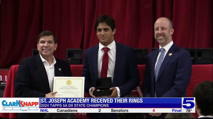 St. Joseph Academy ring ceremony for state champion boys soccer team