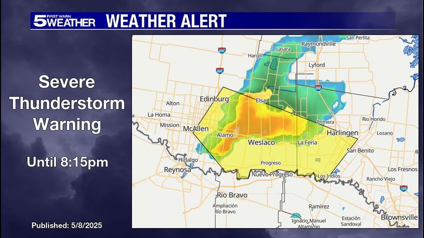 WATCH LIVE: Severe thunderstorm warning in effect in Cameron and Hidalgo counties, thousands without power