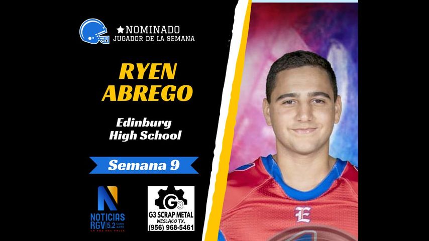 Jugador de la semana: Ryen Abrego de Edinburg es el ganador de la semana 9 de futbol americano escolar