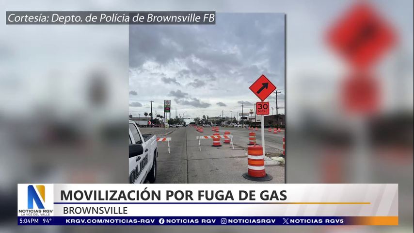 Fuga de gas en Brownsville alerta a los conductores