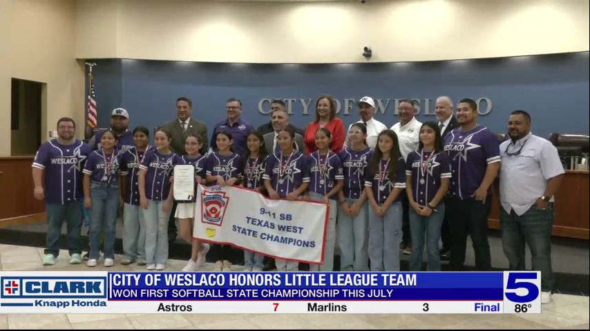 City of Weslaco honors little league team
