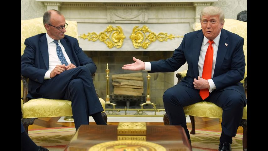 Trump says it may be better to let Ukraine, Russia 'fight for a while' as Merz blames Putin for war
