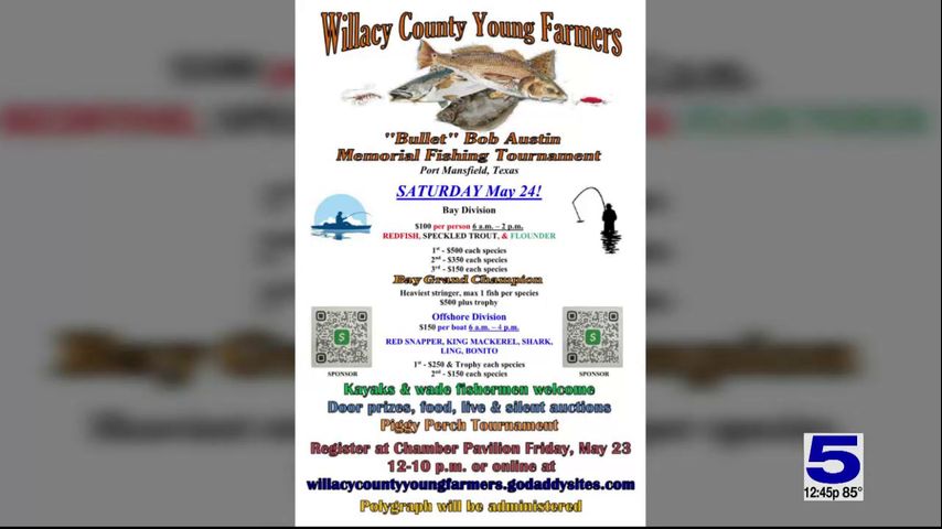 Willacy County Young Farmers holding annual fishing tournament