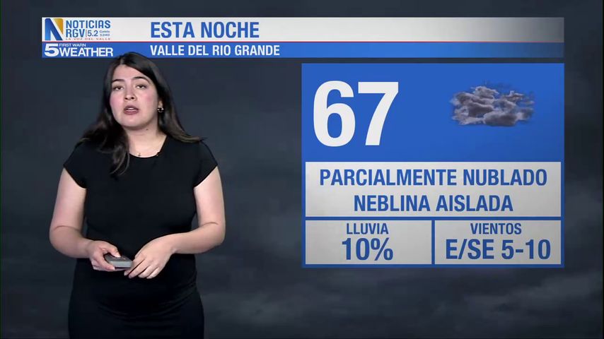 Martes 17 de Diciembre: Parcialmente nublado, temperaturas en los 67s