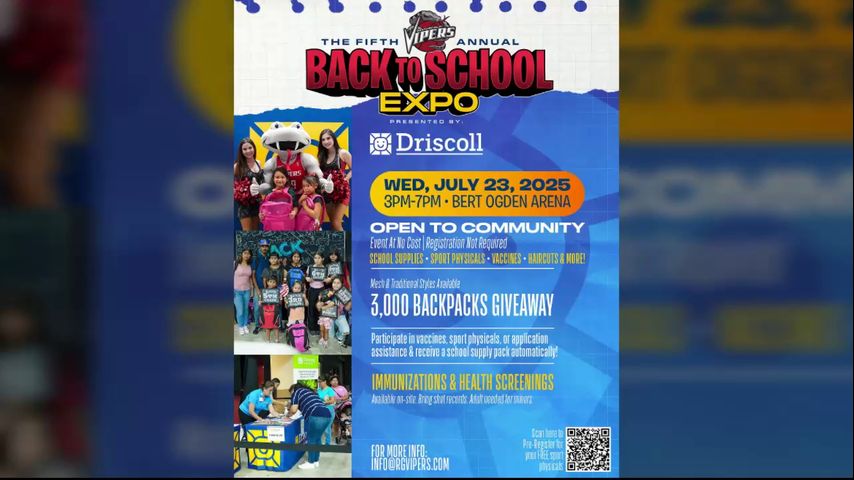 RGV Vipers holding 5th Annual Back to School Expo