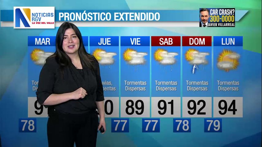 Lunes 22 de Julio: Probabilidad de lluvias, temperaturas en los 90s