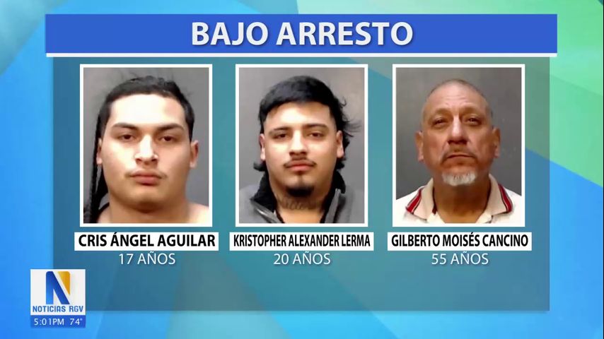 Policía de Brownsville: Tres hombres arrestados enfrentan cargos de secuestro a raíz de robo de drogas