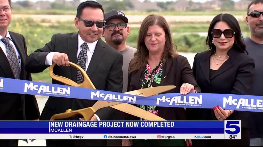 Ribbon cutting held for completed drainage project in McAllen