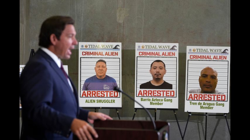 ICE joins DeSantis in touting one-week record of arresting 1,120 people in the US illegally