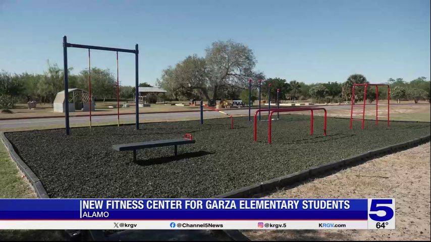 Alamo elementary students get new outdoor fitness center