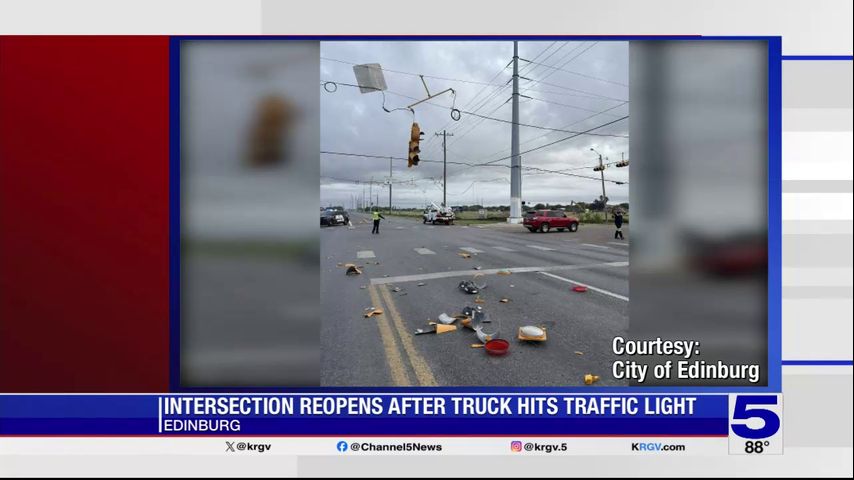 Edinburg intersection reopens following hit-and-run, driver expected to be charged