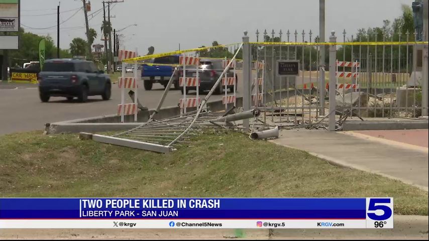 2 people dead after crashing into Liberty Park, San Juan police say