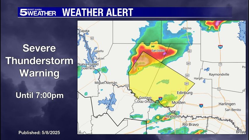 WATCH LIVE: Severe thunderstorm warning in effect in Hidalgo and Starr counties