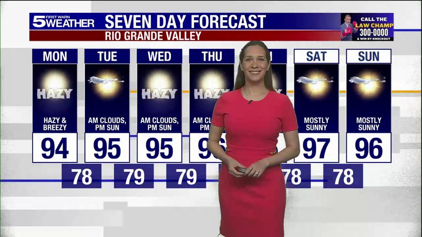 Monday, June 2, 2025: Hazy & breezy with highs in the 90s
