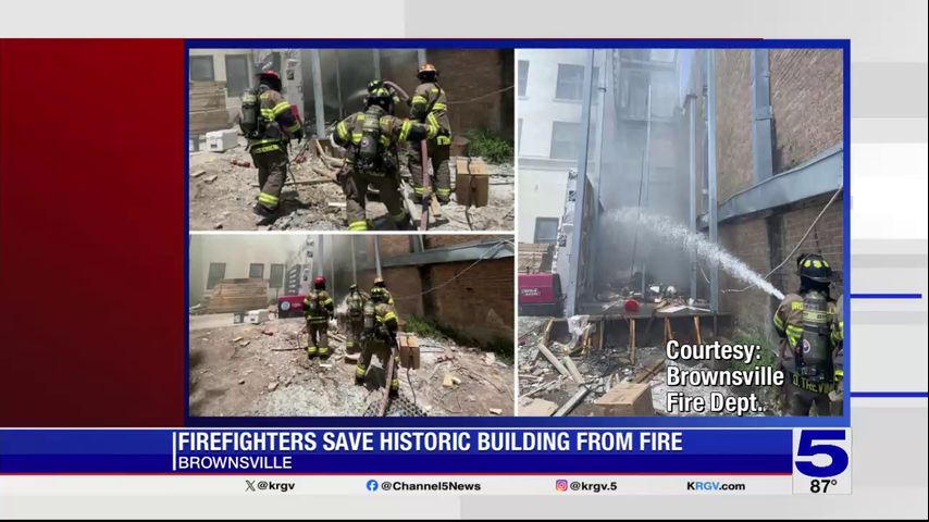Fire near historic El Jardin Hotel in Brownsville under investigation