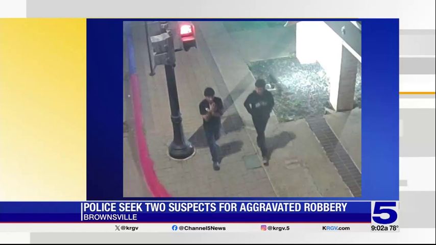 Brownsville police search for two suspects in connection with aggravated robbery