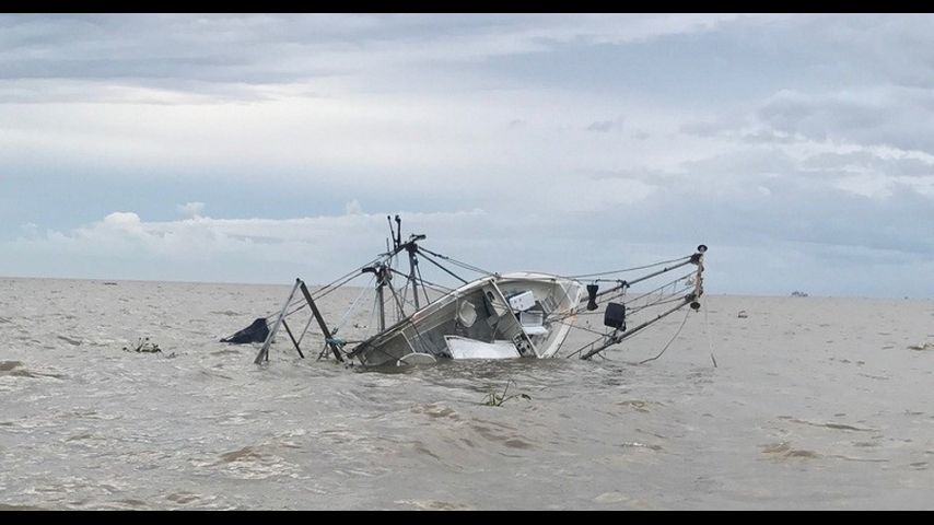 Man, 2 boys rescued from sinking shrimp boat in Louisiana