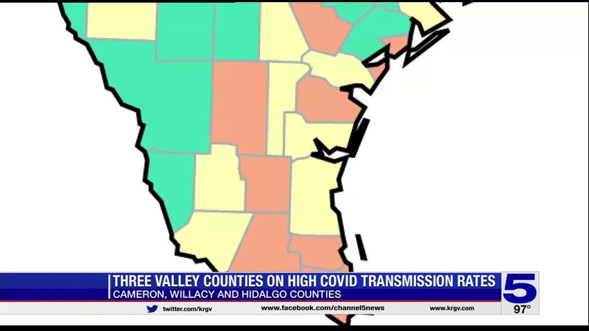 CDC reports 3 Valley counties have high Covid transmission rates